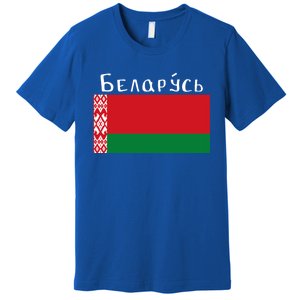 Flag Belarus Freedom Liberty Country Design Gift Premium T-Shirt