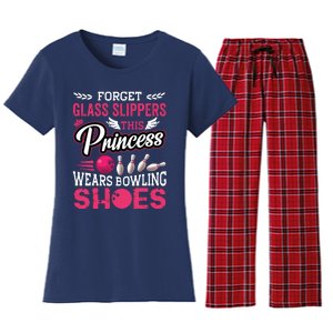 Funny Bowling For Women Mom Wife Women's Flannel Pajama Set