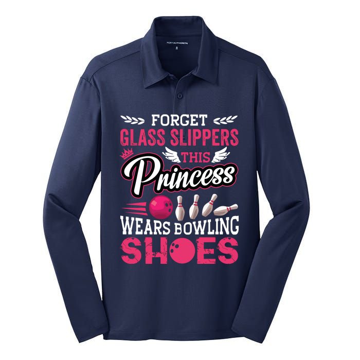 Funny Bowling For Women Mom Wife Silk Touch Performance Long Sleeve Polo