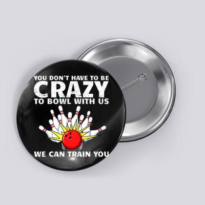 Funny Bowling For Women Bowler Team Bowling Target Spare Button