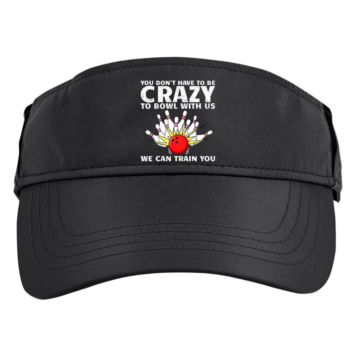 Funny Bowling For Women Bowler Team Bowling Target Spare Adult Drive Performance Visor