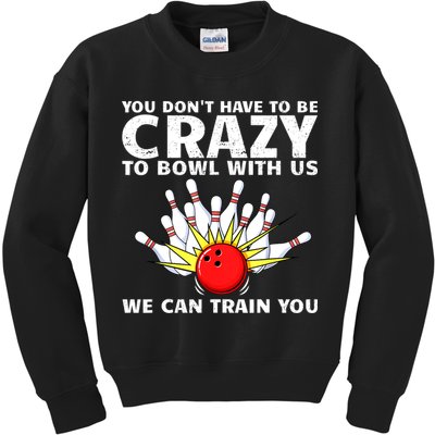 Funny Bowling For Women Bowler Team Bowling Target Spare Kids Sweatshirt