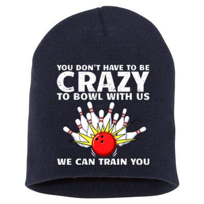 Funny Bowling For Women Bowler Team Bowling Target Spare Short Acrylic Beanie