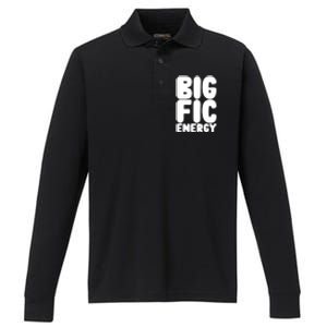 Funny Big Fic Energy Performance Long Sleeve Polo