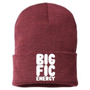 Funny Big Fic Energy Sustainable Knit Beanie