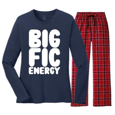 Funny Big Fic Energy Women's Long Sleeve Flannel Pajama Set 