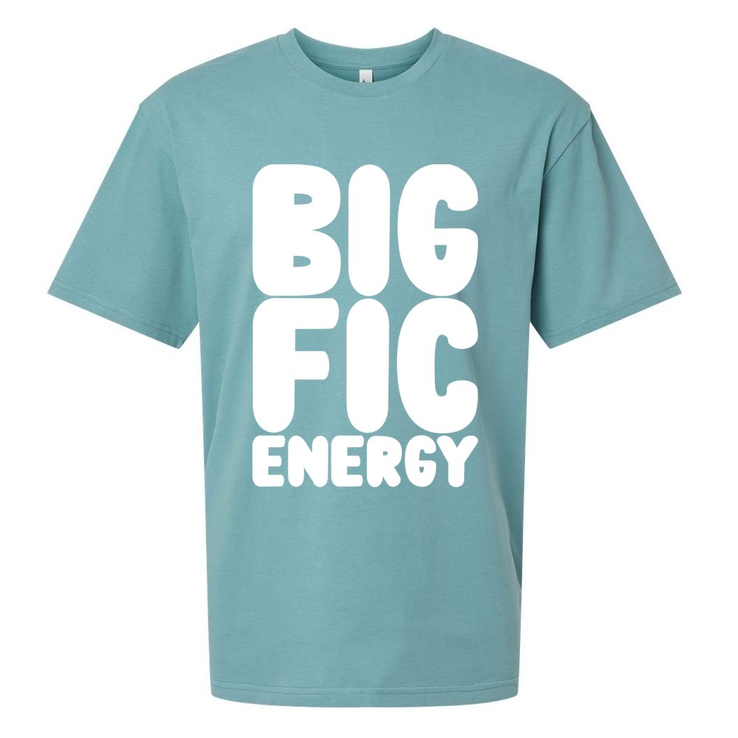 Funny Big Fic Energy Sueded Cloud Jersey T-Shirt