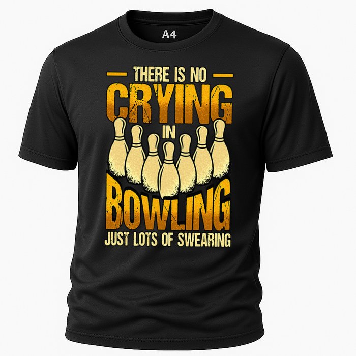 Funny Bowling Cooling Performance Crew T-Shirt
