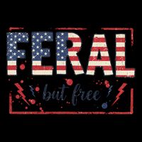 Feral but free america flag Impact Tech Backpack