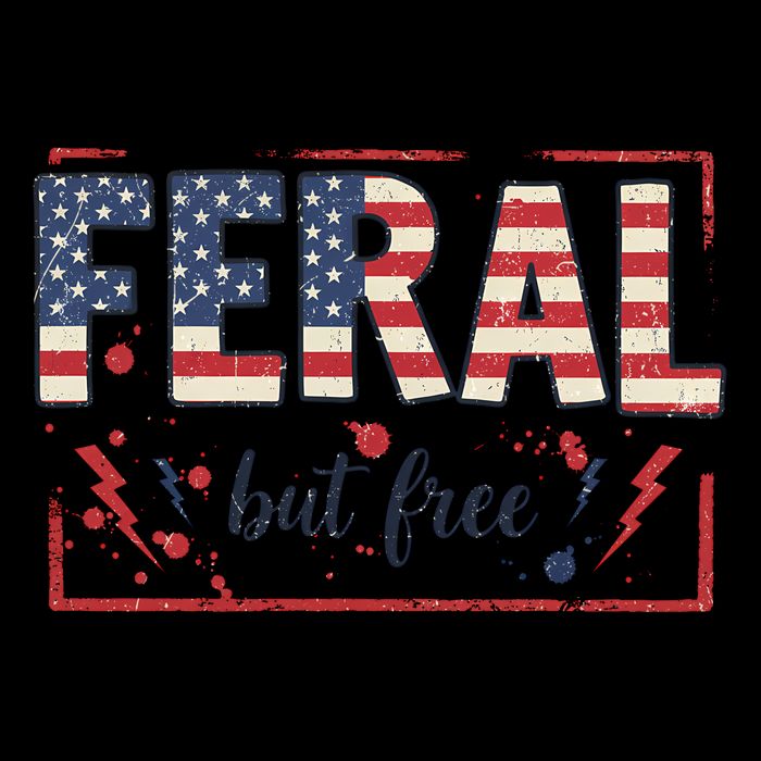 Feral but free america flag Impact Tech Backpack