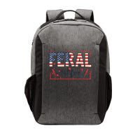 Feral but free america flag Vector Backpack