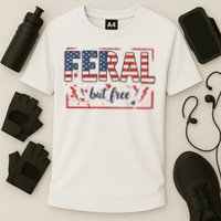 Feral but free america flag Cooling Performance Crew T-Shirt