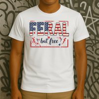 Feral but free america flag T-Shirt
