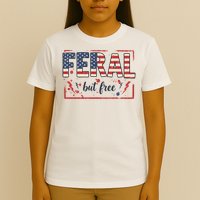 Feral but free america flag T-Shirt