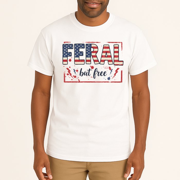 Feral but free america flag Tall T-Shirt