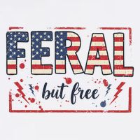 Feral but free america flag Tall T-Shirt