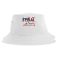 Feral but free america flag Sustainable Bucket Hat