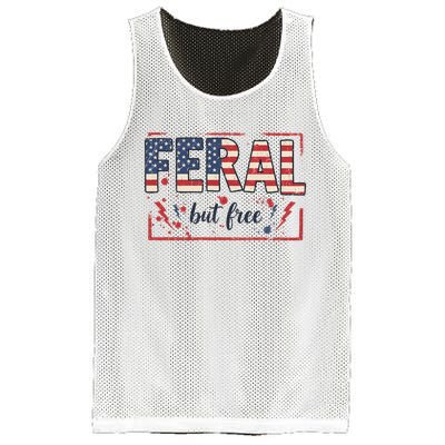 Feral but free america flag Mesh Reversible Basketball Jersey Tank