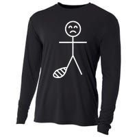 Funny Broken Foot Fracture & Broken Toe Cooling Performance Long Sleeve Crew