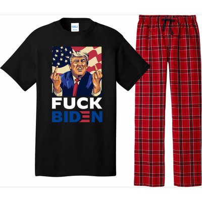 Fuck Biden Funny Trump Middle Finger Pajama Set