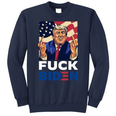 Fuck Biden Funny Trump Middle Finger Sweatshirt