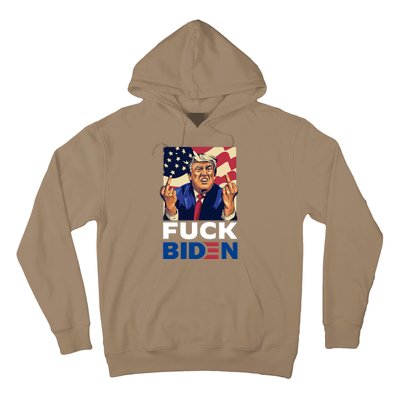 Fuck Biden Funny Trump Middle Finger Hoodie