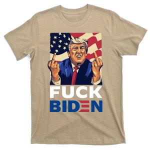 Fuck Biden Funny Trump Middle Finger T-Shirt