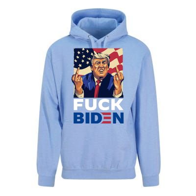 Fuck Biden Funny Trump Middle Finger Unisex Surf Hoodie