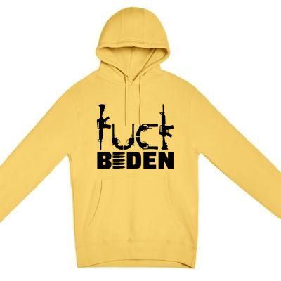 Fuck Biden Funny Anti Joe Biden Premium Pullover Hoodie