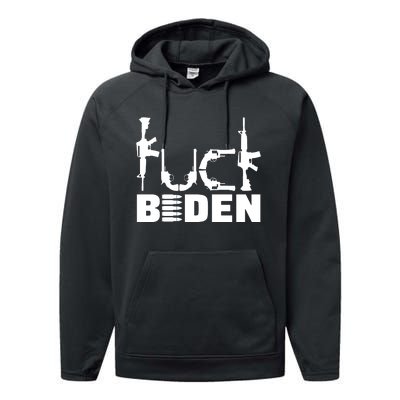 Fuck Biden Funny Anti Joe Biden Performance Fleece Hoodie