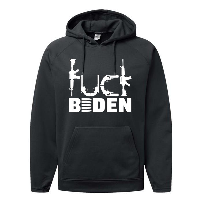 Fuck Biden Funny Anti Joe Biden Performance Fleece Hoodie