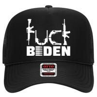 Fuck Biden Funny Anti Joe Biden High Crown Mesh Back Trucker Hat