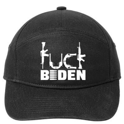 Fuck Biden Funny Anti Joe Biden 7-Panel Snapback Hat