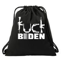 Fuck Biden Funny Anti Joe Biden Drawstring Bag