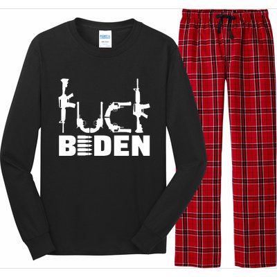 Fuck Biden Funny Anti Joe Biden Long Sleeve Pajama Set