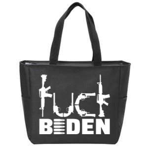 Fuck Biden Funny Anti Joe Biden Zip Tote Bag