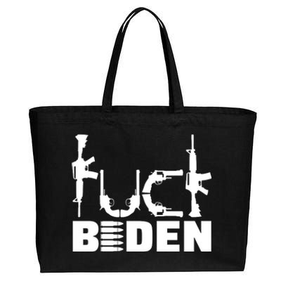 Fuck Biden Funny Anti Joe Biden Cotton Canvas Jumbo Tote