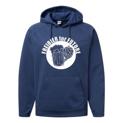 Free Beer For Future Performance Fleece Hoodie