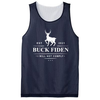 Funny Buck Fiden I Will Not Comply Anti Biden Liberals Mesh Reversible Basketball Jersey Tank