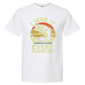 Funny Bass Fish Dad Jokes Jerk It Every Chance Fishing  Garment-Dyed Heavyweight T-Shirt