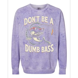 Funny Bass Fishing Stuff Funny Dad Bass Fish Papa Fishing Colorblast Crewneck Sweatshirt