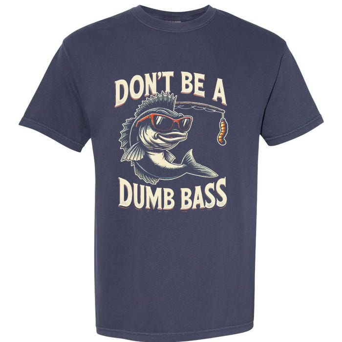 Funny Bass Fishing Stuff Funny Dad Bass Fish Papa Fishing Garment-Dyed Heavyweight T-Shirt