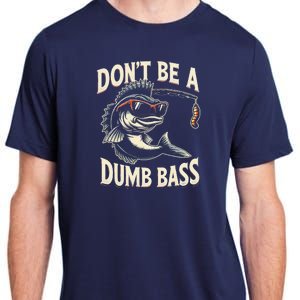 Funny Bass Fishing Stuff Funny Dad Bass Fish Papa Fishing Adult ChromaSoft Performance T-Shirt