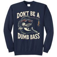 Funny Bass Fishing Stuff Funny Dad Bass Fish Papa Fishing Tall Sweatshirt