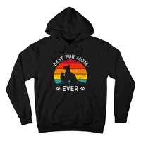 Funny Best Fur MOM Ever Vintage Retro Dog and Cat Owner Love Hoodie