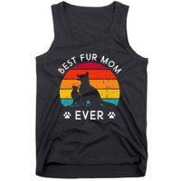 Funny Best Fur MOM Ever Vintage Retro Dog and Cat Owner Love Tank Top