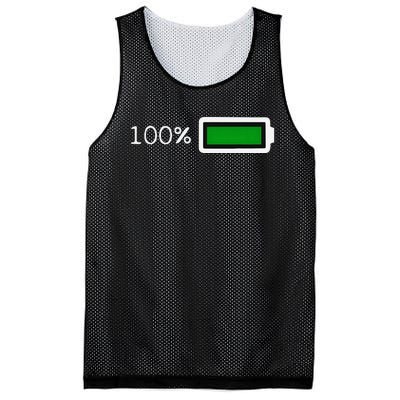 Full Battery Funny Halloween Costume Battery 100 Charged Mesh Reversible Basketball Jersey Tank