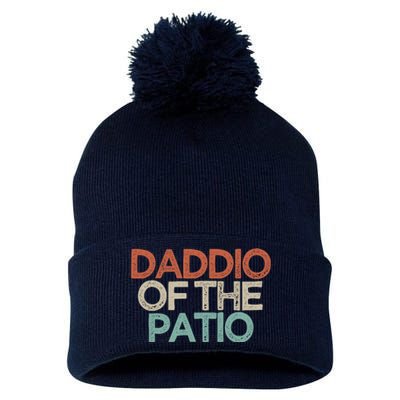 Funny Best Friend Gift Daddio Of The Patio Pom Pom 12in Knit Beanie