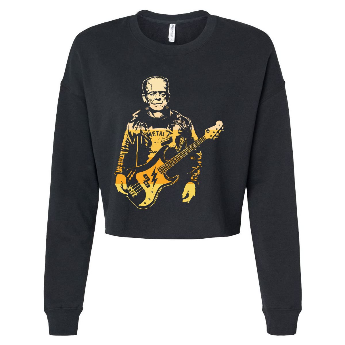 Frankenstein Bass Cropped Pullover Crew