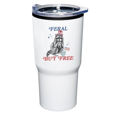 Feral But Free Funny Racoon 4th Of July Tumbler